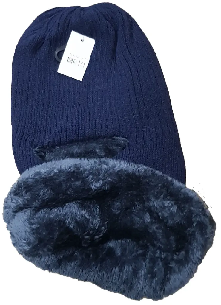 13706 Balaclava-Bulky-Marle-Acrylic-Knit-Furry-Fleece-Lined-Navy (3).webp