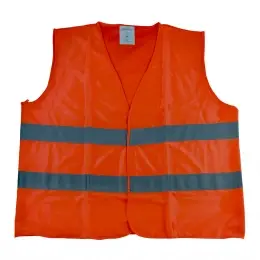  10 Hi-Vis Safety Vest Orange one size fits most