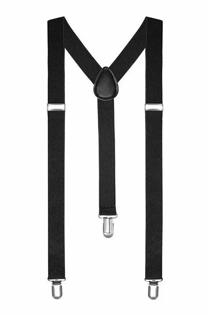  Mens Braces Suspenders Black Large