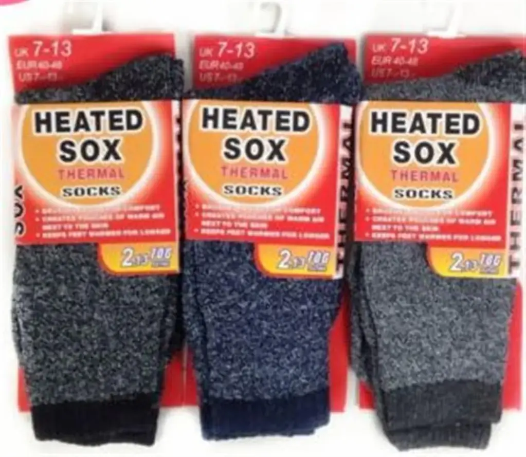  Mens Heated Thermal Socks 6-11 3 pairs