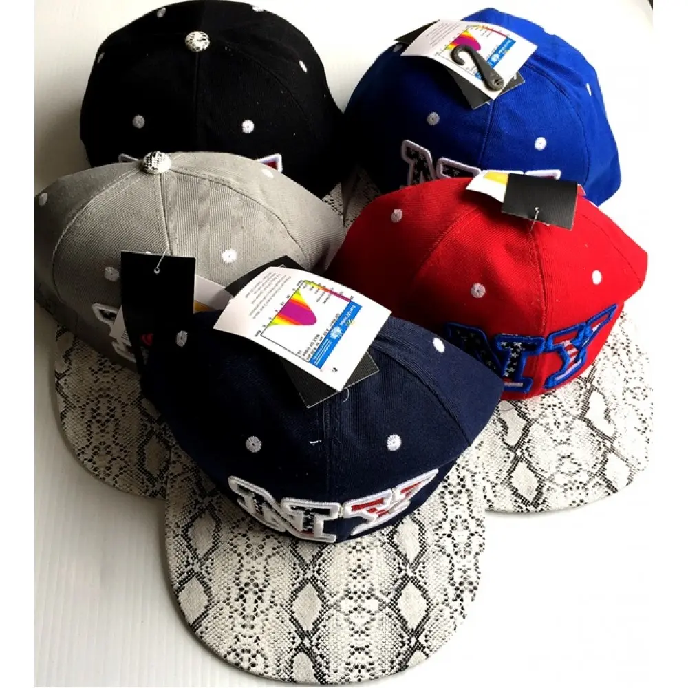  Baseball Cap NY Logo Fancy Crocodile Skin Peak