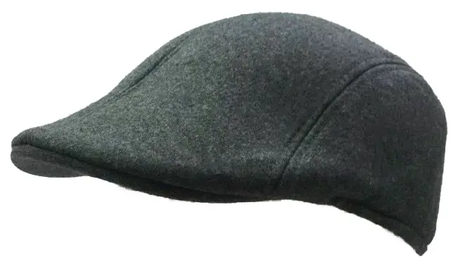  Flat Peak Hat Felt Grey