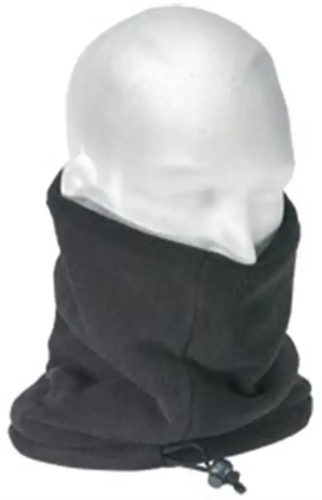  Polar Fleece Neck Warmer 2 Layer Black