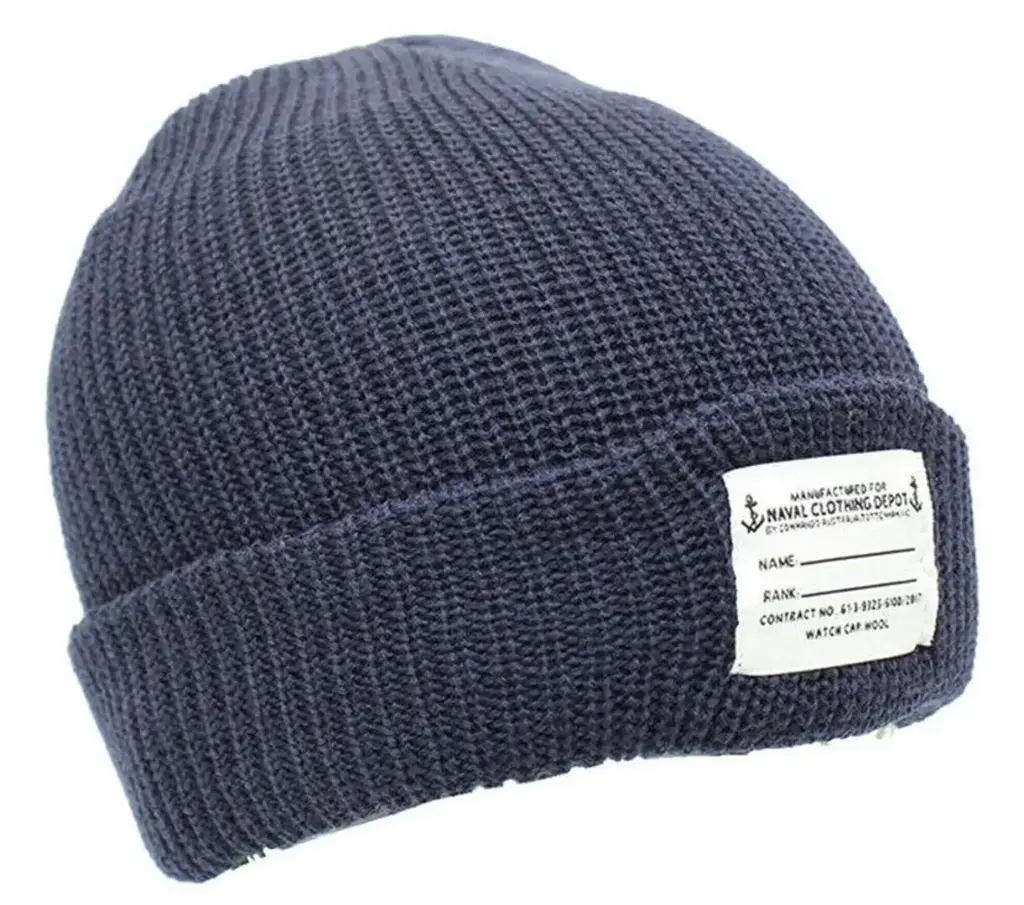  Pure Wool Beanie Navy