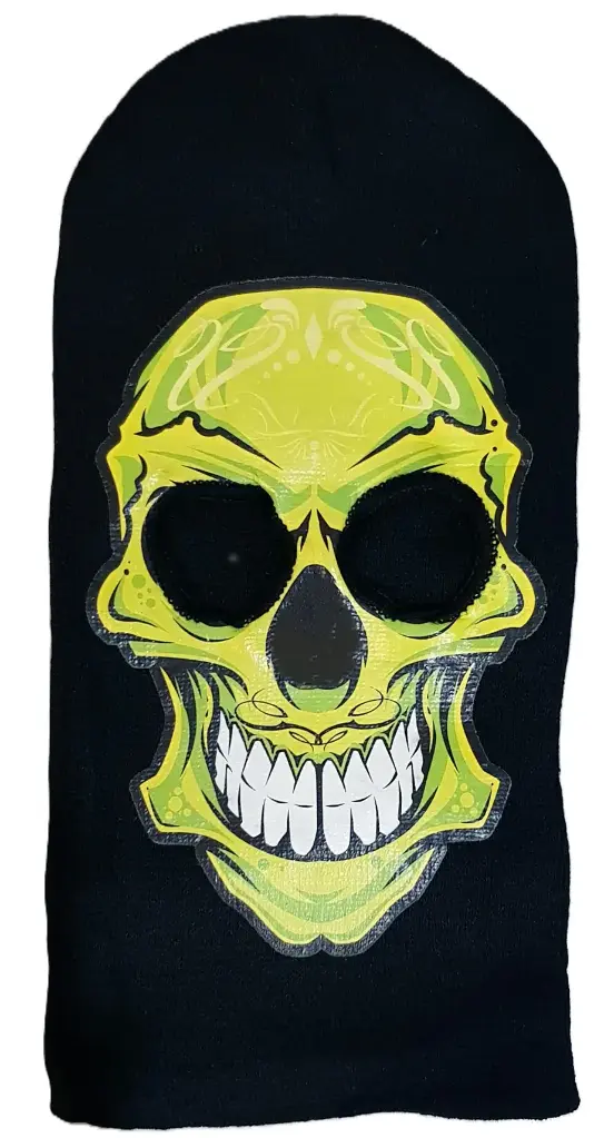  Green Skull Balaclava 3 Hole