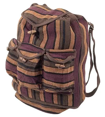  Dhurry Backpack Brown 3 Front Pockets