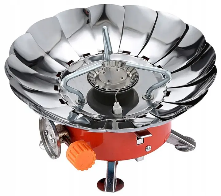  Butane Gas Stove Portable Expanding Windshield Outdoor Cooker 8000 BTU