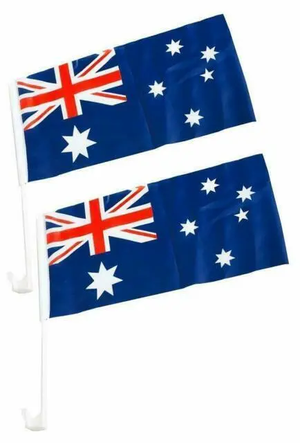  2 Australia Car Flag 46x30cm 18"x12"