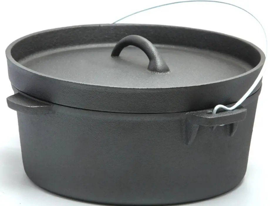  4.5 qt Cast Iron Dutch Oven Lipped Lid