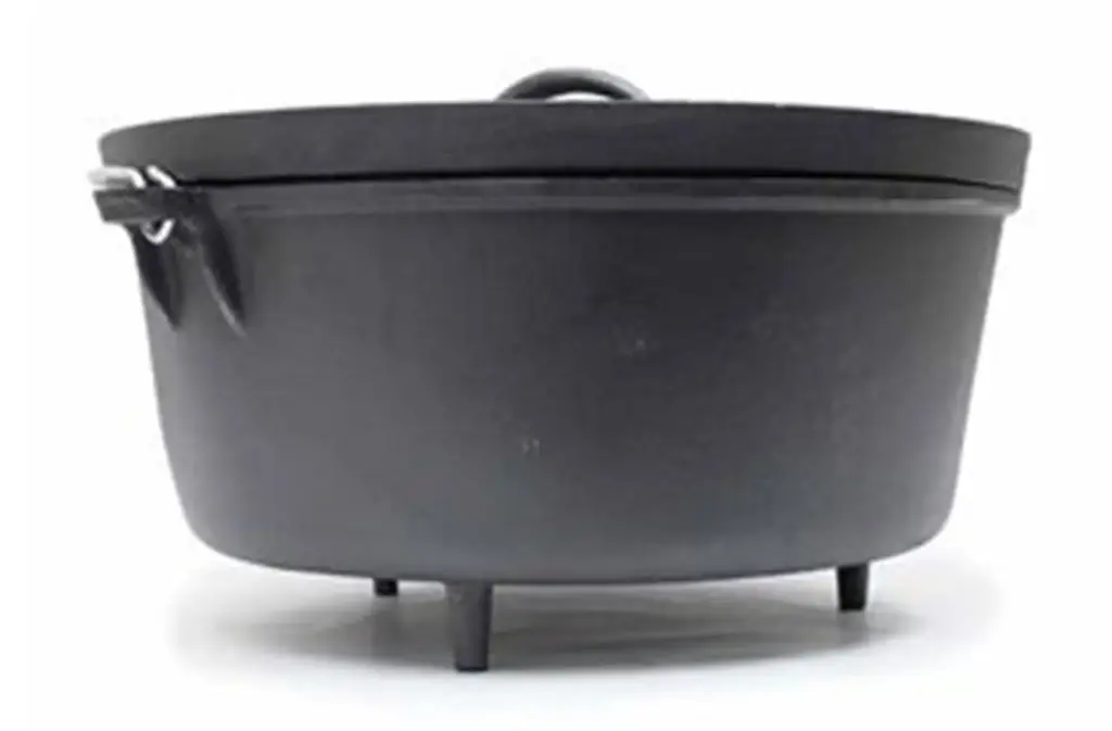  20 qt Cast Iron Dutch Oven Lipped Lid with Legs