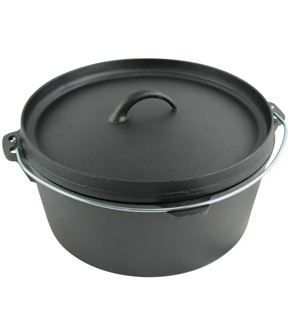  9 Qt Cast Iron Dutch Oven Lipped Lid