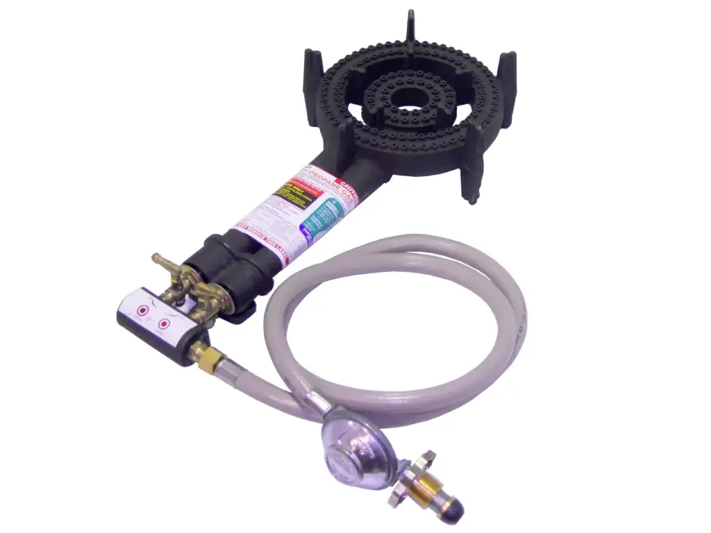  2 Ring Burner Double LPG 1/4'' male connection 20MJ heat output 2.75kpa