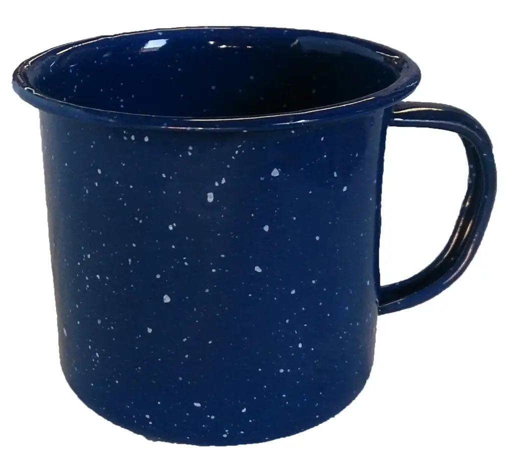  8 cm Blue Speckle Enamel Mug Double Glazed