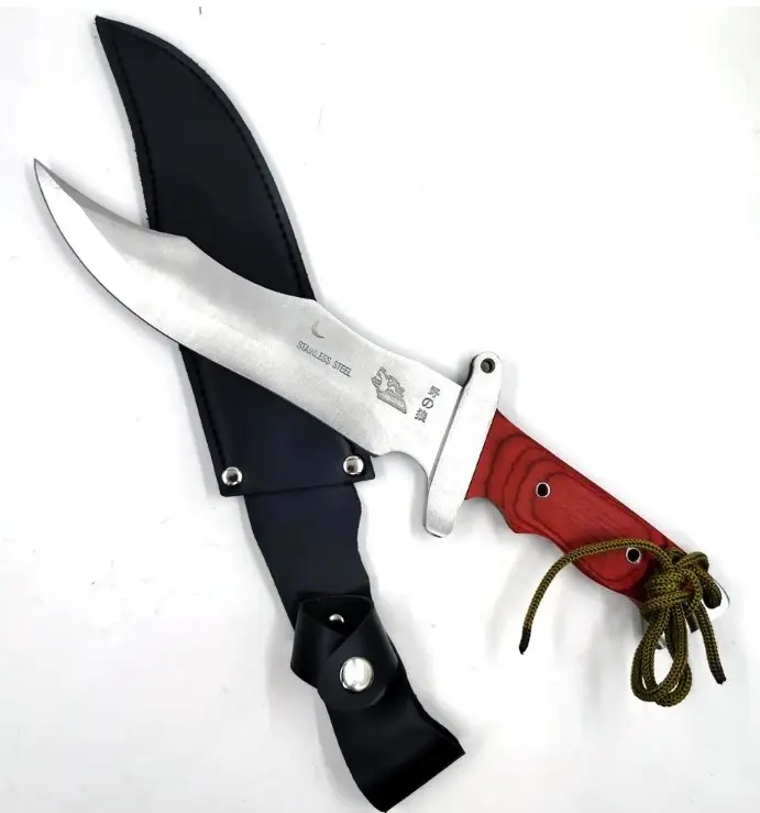  Knife 18 cm S/Steel Blade with Leather Sheath