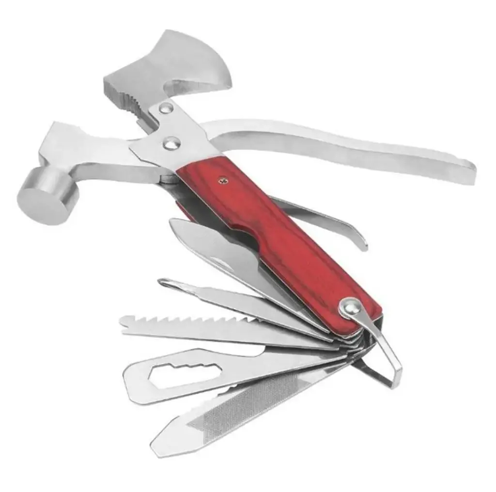  18 Function Multi Tool Axe Hammer Wood Handle