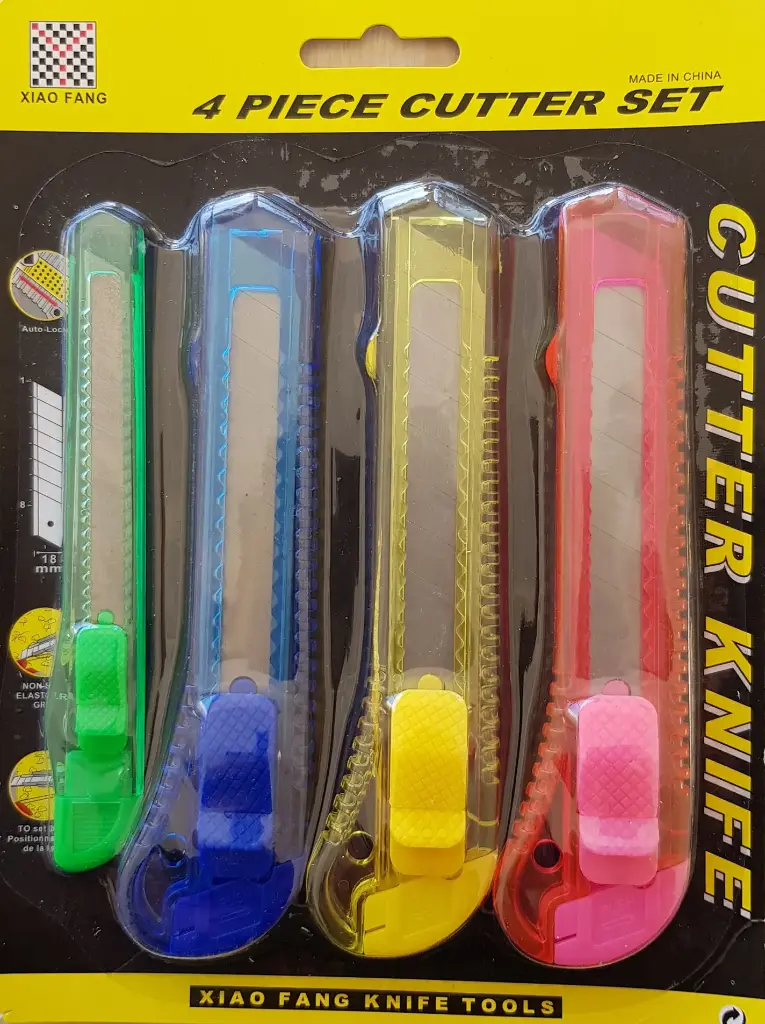  Work Knife Snap Off Blade 18mm 4 Pack 3l+1s