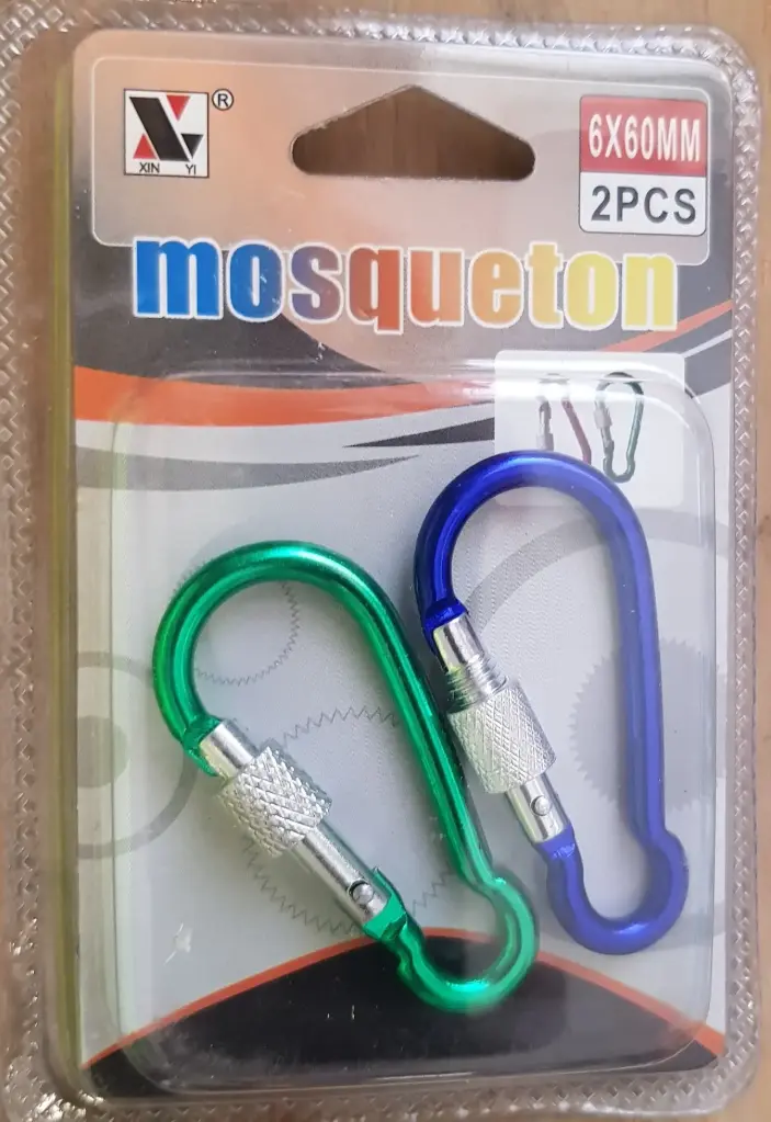  Cara Biner Screw Lock 6 cm 2 pack