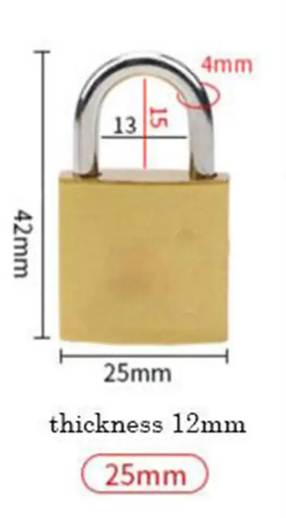  25 mm Brass Padlock