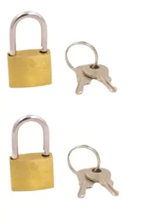  2 Key-alike 40 mm Brass Padlocks