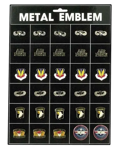  Metal Enamelled Badge/emblem Per Card