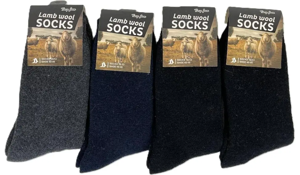  12 85% Lambs Wool Socks 10-13
