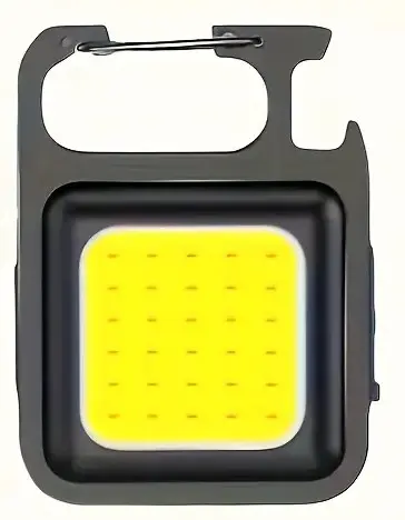 Mini COB LED Keychain Torch Rechargeable with Clip & Magnet