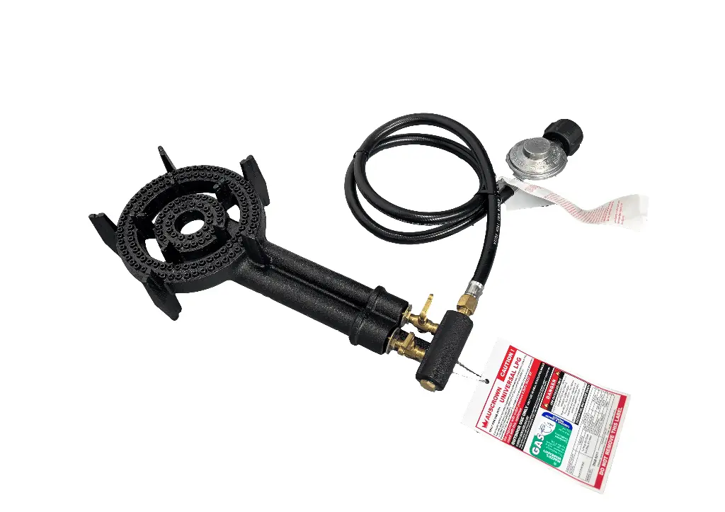  Turbo Double Dual Burner 2 Ring 33 mj/hr 6.9kPa Cast Iron LPG 1/4'' male connection