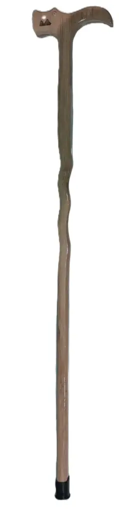 Wood Carved Folk Art Dragon Walking Stick Cane Oriental Style Whale