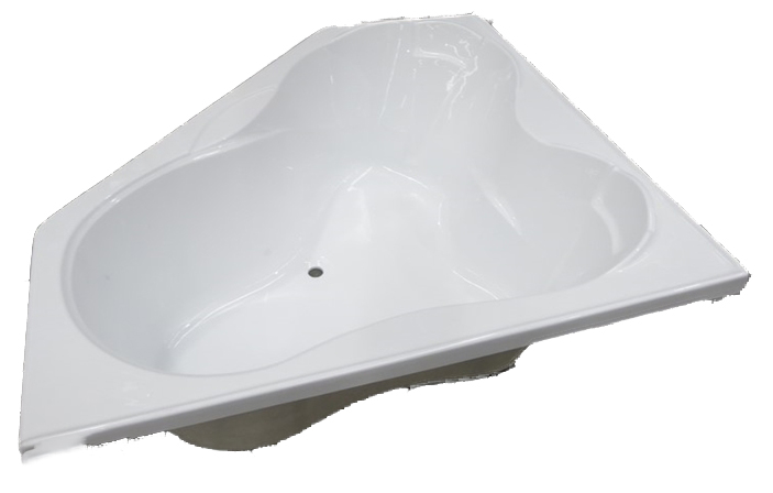 Corner Bath Sapphire 1.5 White 1500x1500x550mm Inset stlye Novelli