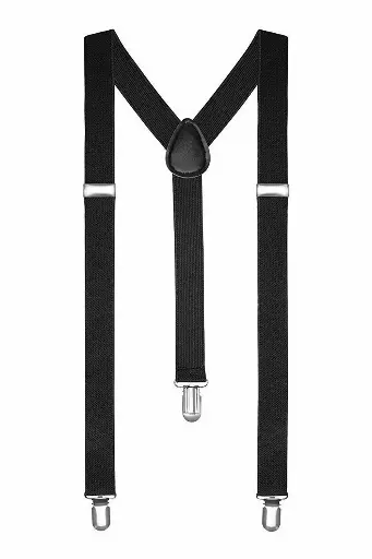 [04670]  Mens Braces Suspenders Black Large