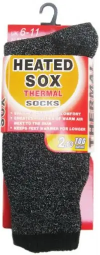 [04954-1]  Mens Heated Thermal Socks 6-11 1 pair