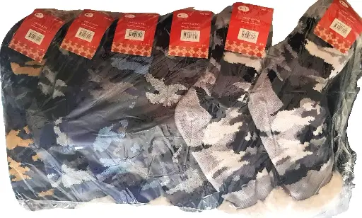 [05135]  Camouflage Slipper Non Slip Gripper Socks