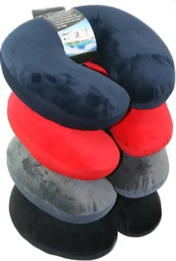 [07290]  Ergonomic Travel Pillow Micro Bead Filled