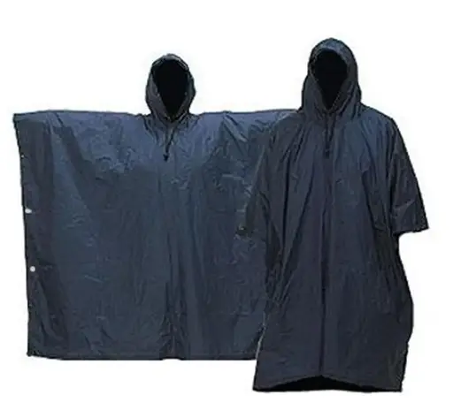 [07762]  Nylon Poncho Standard Black