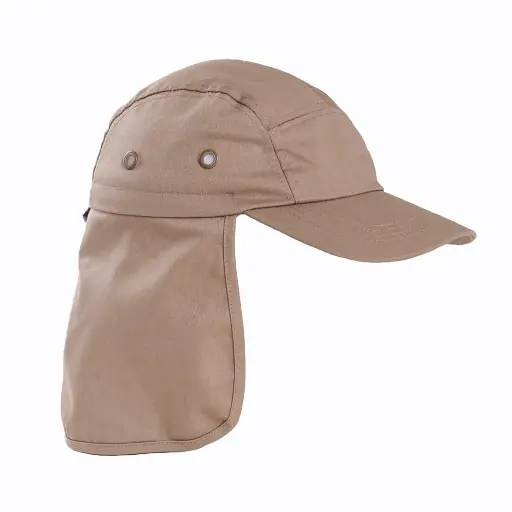 [11905-beige]  Legionairres Kepi Cap Vented Adjustable Size Beige