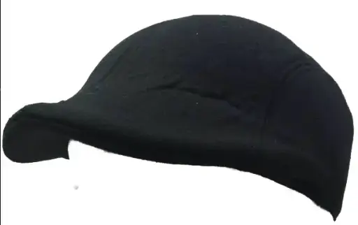 [12205-black]  Flat Peak Hat Felt Black