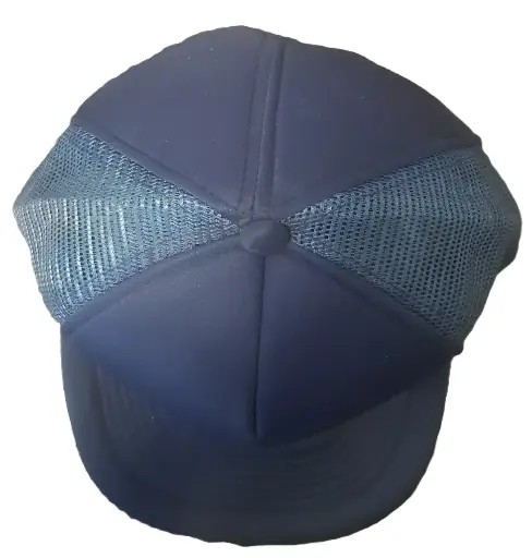 [12804.1]  Trucker Cap Flat Peak Mesh Side Panel Baseball Cap Navy