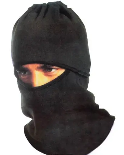 [13464-Black]  Thermal Fleece Balaclava Hat Black