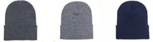 [13507]  Acrylic Double Fine Knit Beanie Asst'd Navy, Charcoal, Grey