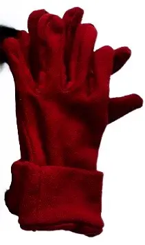 [14611-red]  Polar Fleece Glove Ladies Red