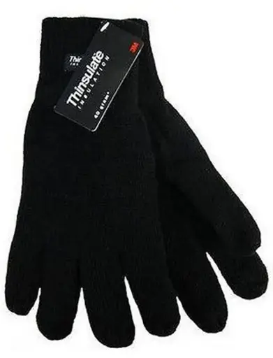 [14781]  Acrylic Knit Glove Thinsulate Black