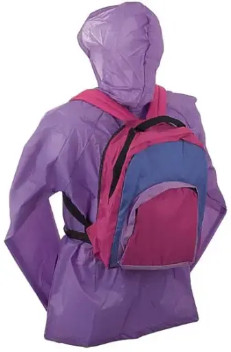 [17892]  Tear Drop Pack with Sewn In Hooded Jacket