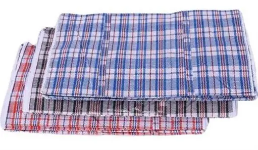 [20332-10]  10 x 60x65x30cm 22x26x12" Checked Storage Bali Shopping Luggage Bag X-Large