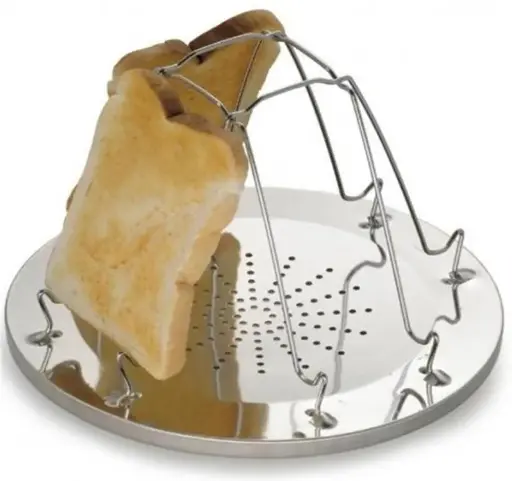 [25331]  Round Steel Camp Stove Toaster