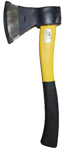 [26107]  Hatchet Fibreglass Handle Yellow 1 kg