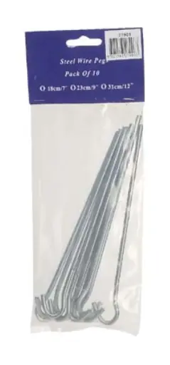 [27902]  18 cm 7" Steel Wire Tent Peg 10 pcs per pack