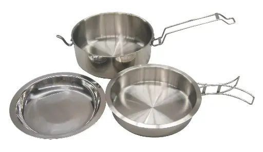[29088]  S/Steel Round Lunch Box with Bowl 3pc