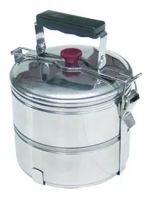 [29092]  2 Bowl S/Steel Food Carrier Tiffin 14cm