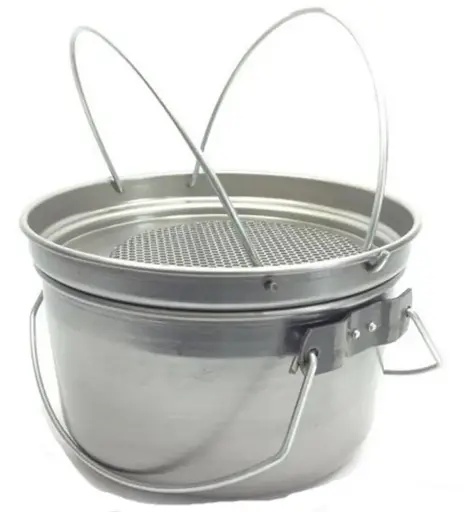 [29530]  Steel Camp Oven Spun Steel Small 10"