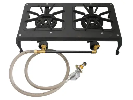 [29601] Double Country Cooker 2 Burner, LPG, 1/4'' male connection, 24MJ heat output (2.75kpa)